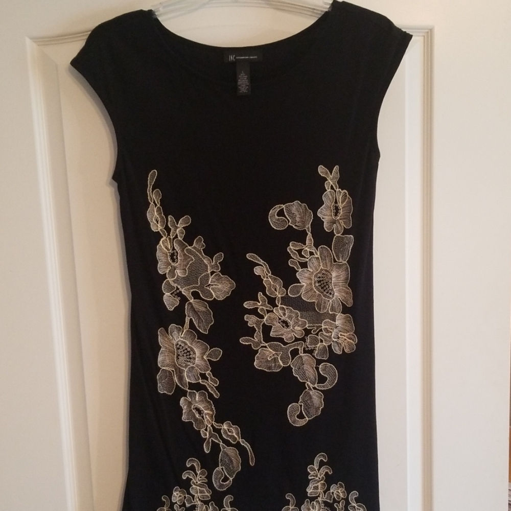 Black floral dress
